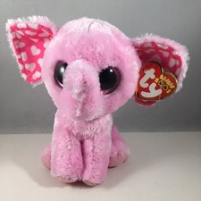 Ty Beanie Boos - SUGAR the Elephant (6 Inch) Plush Toy *CREASED FRONT HEART TAG*