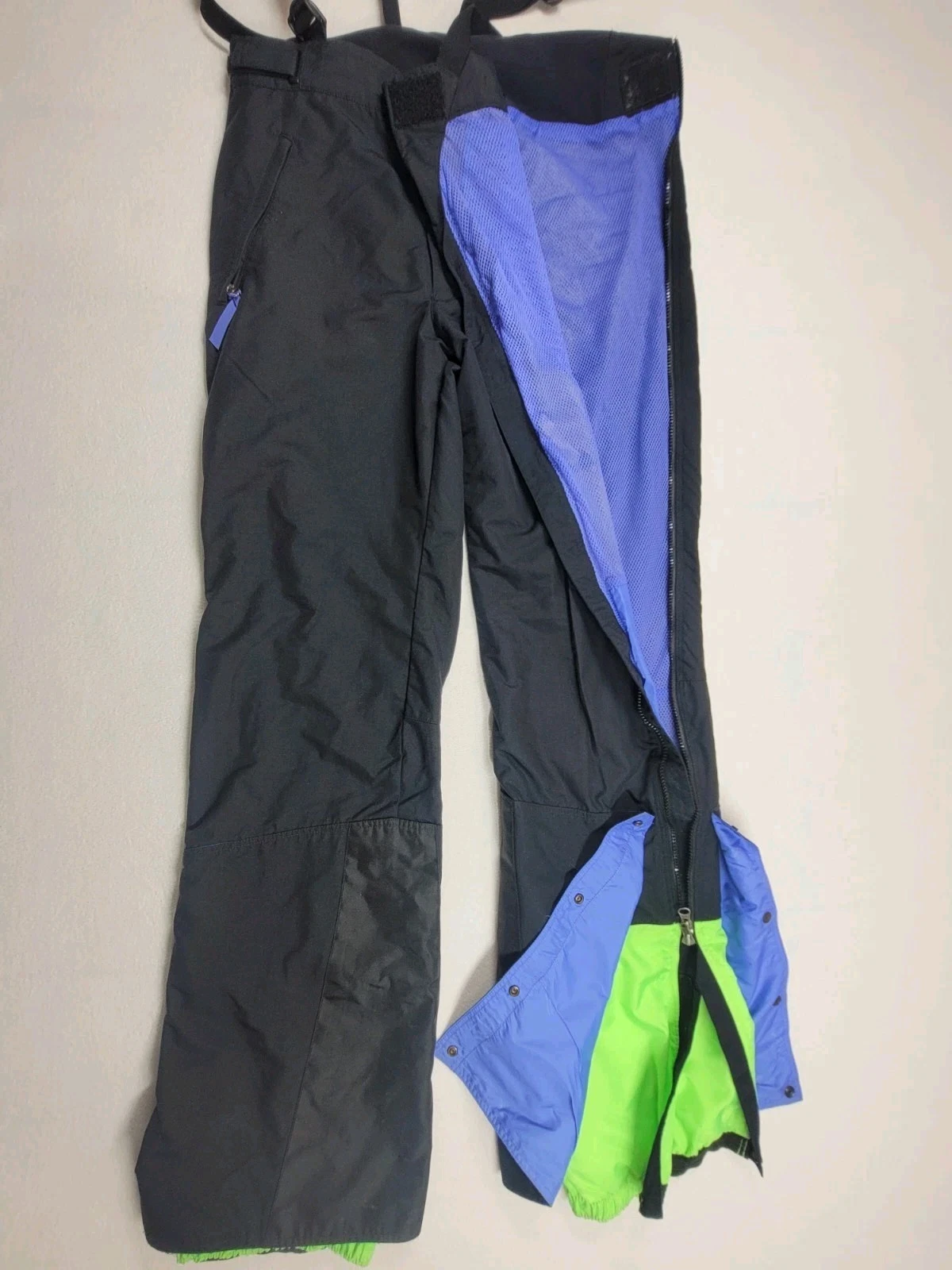 VTG Patagonia Bib Pants Mens 36 Retro Colorful Ski Snowboard Winter Mesh Lined