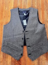 Children's Place Boy's Grey Houndstooth Button Front Suit Vest Size 10/12