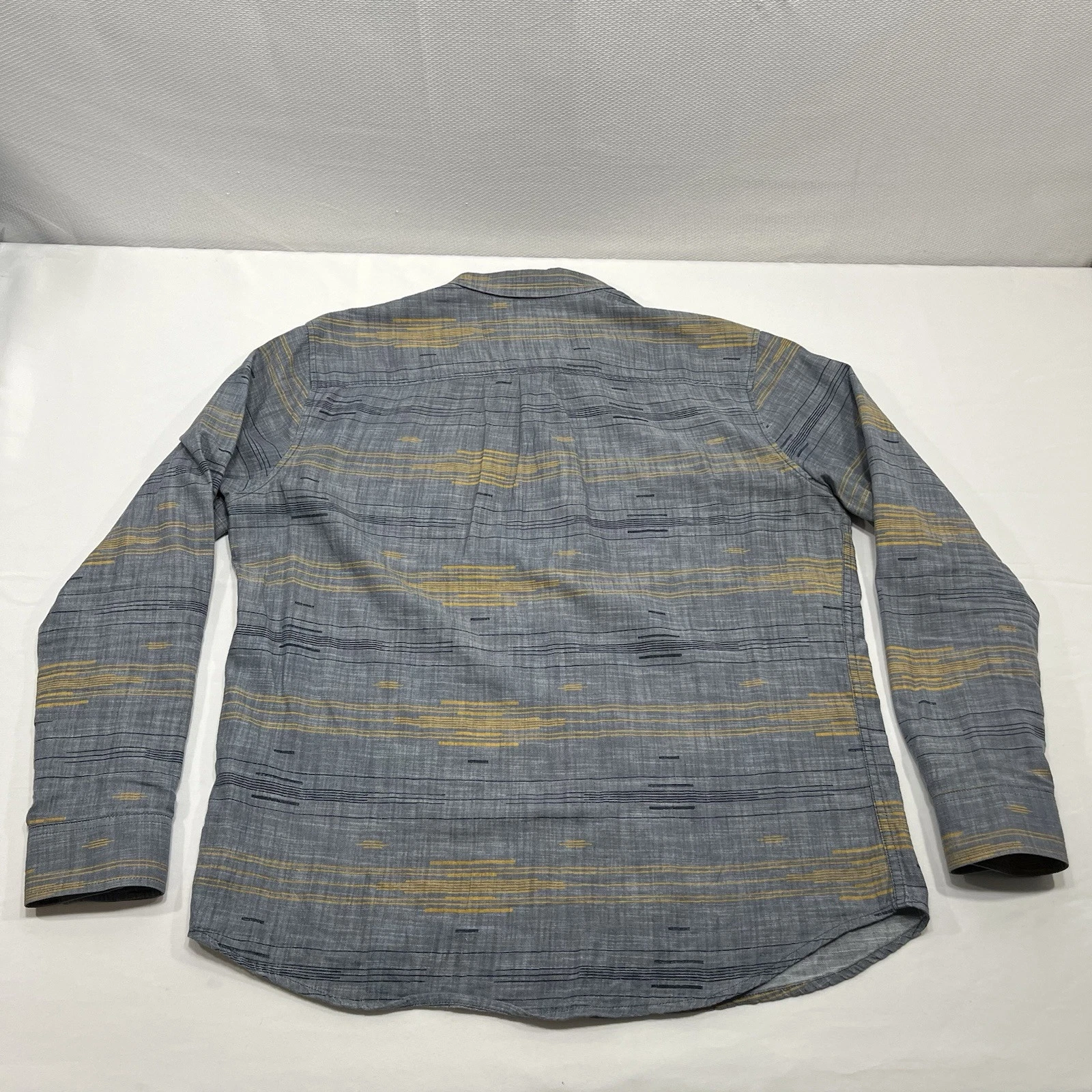 prana fit geometric print organic cotton button down shirt