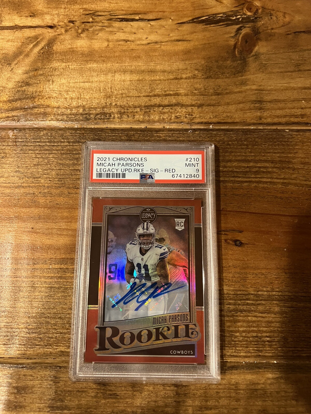 Micah Parsons Panini Chronicles Legacy Update Rookies #210 Signature-Red