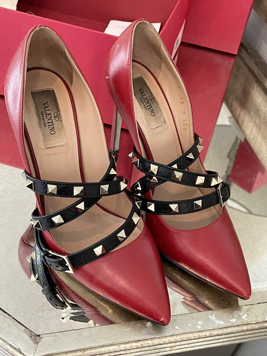 Valentino Rock shoes 38 Red Studded | eBay