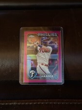 2024 Topps Chrome BRYCE HARPER Base PINK REFRACTOR Phillies #62