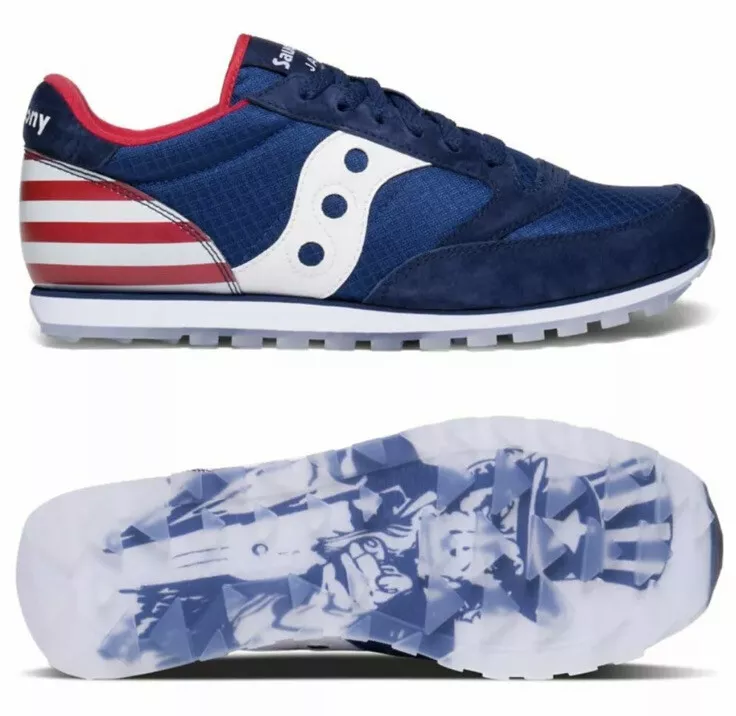 NEW SAUCONY JAZZ LOW PRO SNEAKERS IN STARS STRIPES MEN S SIZE