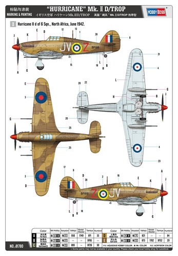 HobbyBoss 81780 1/48 "HURRICANE" Mk.IID/TROP - Imagen 14 de 14