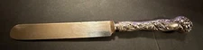 EXQUISITE ALVIN BRIDAL ROSE STERLING OLD FRENCH HOLLOW KNIFE 9 3/4” LONG w/MONO