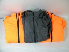 3 PORT AUTHORITY J333 MEN'S TORRENT WATERPROOF JACKETS ORANGE / GRAY M L