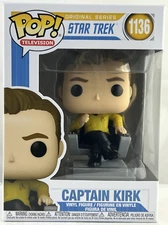 Funko Pop! Star Trek Captain Kirk in Chair #1136 Vinyl Figure (NEW in PROTECTOR)