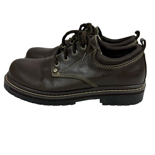Harrison Myles 10 Camel Perforated Derby Oxford Shoes Faux Leather NEW Harrison Myles 10 Camel Perforated Derby Oxford Shoes Faux  main image 4