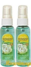 2 San Francisco Soap Company GARDENIA Moisturizing Body Mist Spray 2 0z. Each