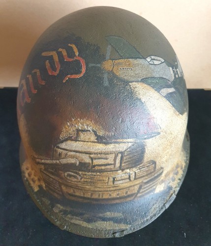 WW2 American MI Helmet Shell Relic Dedicated to the Fighting in Normandy in 1944 - Picture 14 of 18