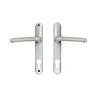 Interlock Door Handle VR20485S Verona Long Plate Furniture Gidgee Lever Silver