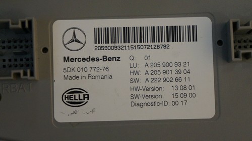 Mercedes Benz C GLC W253 W205 63 AMG Front SAM Control Module Unit A2059009321 - Afbeelding 4 van 8