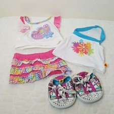 BABW Build A Bear Workshop Skirt 2 TShirts Skechers Blinged Out BABW Shoes
