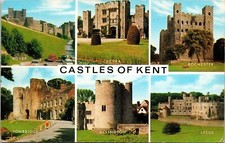 Castles Kent Rochester Hever Allington Leeds Tonbridge Dover Salmon Postcard