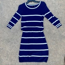 noir Size S Navy & White Sweater Dress