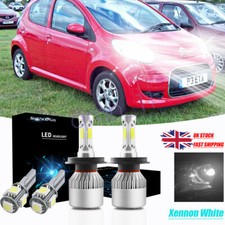 FOR Citroen C1 MK1 H4 501 100w Super Xenon White High/Low/Side Headlight Bulbs