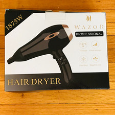 Wazor 1875W Fast Drying Professional Salon Hair Dryer Black