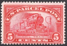 Q5 F-VF MNH OG PARCEL POST-5¢ MAIL TRAIN-L@@K! (REM #Q5-3)