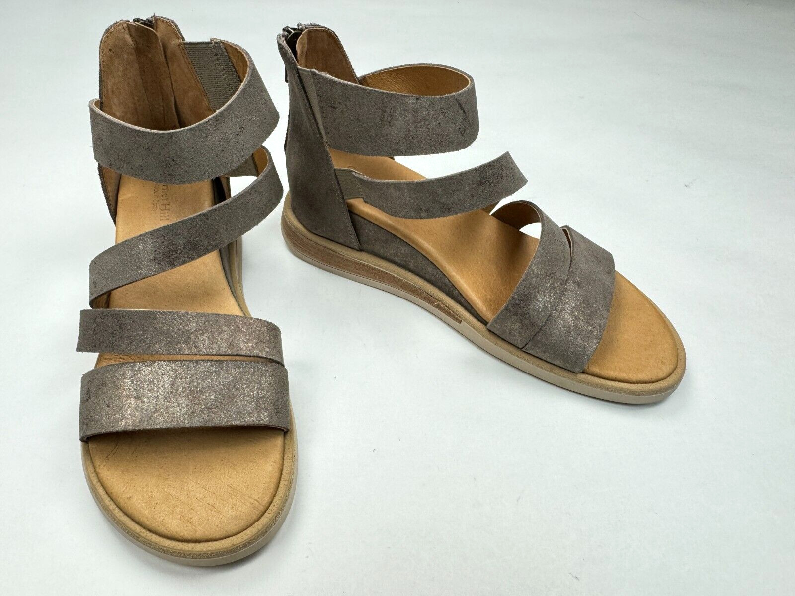 Sandalias deportivas Garnet Hill Luna para mujer 38 EE. UU. 8 NUEVAS SIN CAJA $169 cierre de cremallera cuña