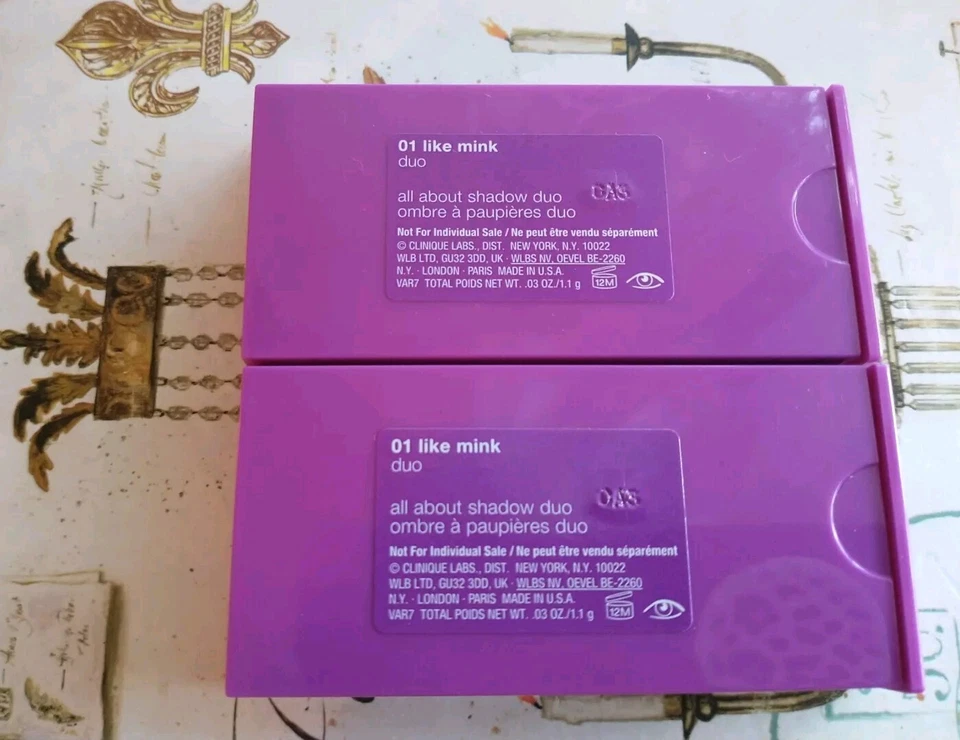 Clinique All About Eye Shadow Duo 01 Like Mink Sample Travel Mini .03 oz Set 2 - Image 2 of 3