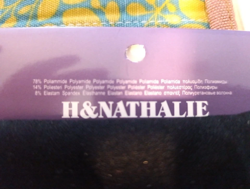 H & Nathalie blickdichte Strumpfhose 90 Den Thermo schwarz Einheitsgröße Muster - Bild 4 von 4