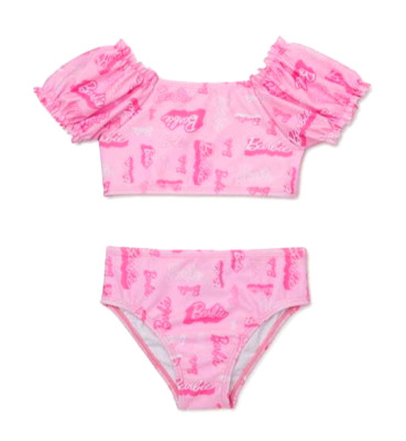 Barbie Swimsuit Swim Tankini Bikini 2T 3T Toddler Girl Pink 2 Piece Set  NWT NEW