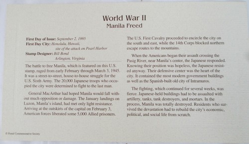 22k Gold Replica Stamp World War II Postal Commemorative 1st Day Issue 9-2-1995 - Picture 4 of 6