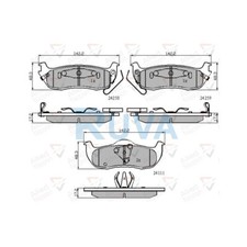 Adatto a Jeep Grand Cherokee 2004-2010 Commander 2005-2010 Ruva Set pastiglie freno posteriori
