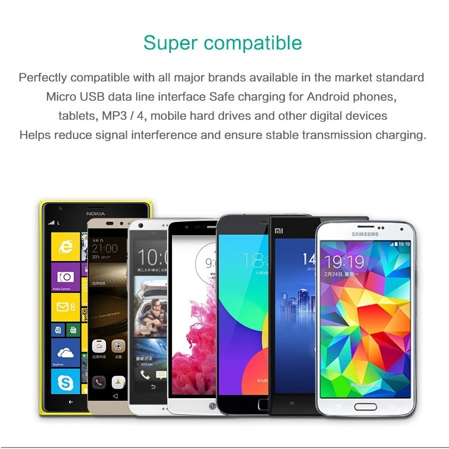 LED light-up data sync glow charger cable for MICRO-B USB ANDROID SMART PHONES - Image 4 of 4