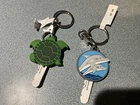 2 Miami Keychain Key Ring Souvenir  Tourist Gift Florida TURTLE DOLPHINS FREE SH