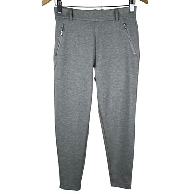 Ichi Kateih Pants Size Small Ankle Length Zipper Pocket Pull On Gray NEW Classic