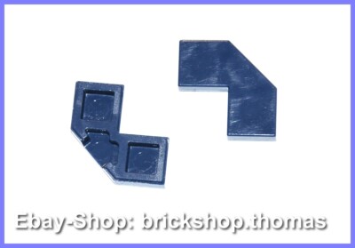 Lego 2 x Fliesen blau 2x2 Ecke - 27263 - Tile Tiles Corner Dark Blue - NEU / NEW