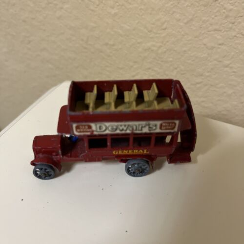 LSNEY MATCHBOX MODEL OF YESTERYEAR Y-2 B-TYPE DEWARS BUS 1912-1920 8/4 WINDOWS - Foto 2 di 12