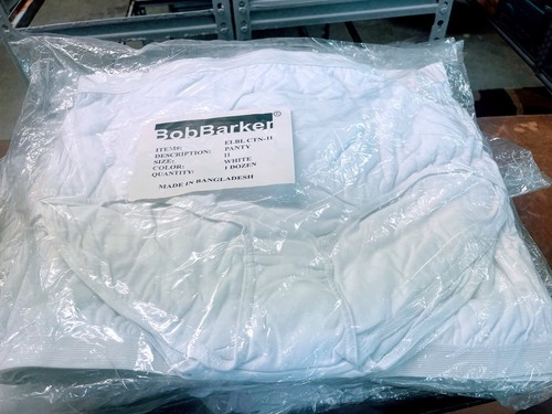 Bob Barker 1 Dozen Women's White Underwear Size 11, - Picture 2 of 9