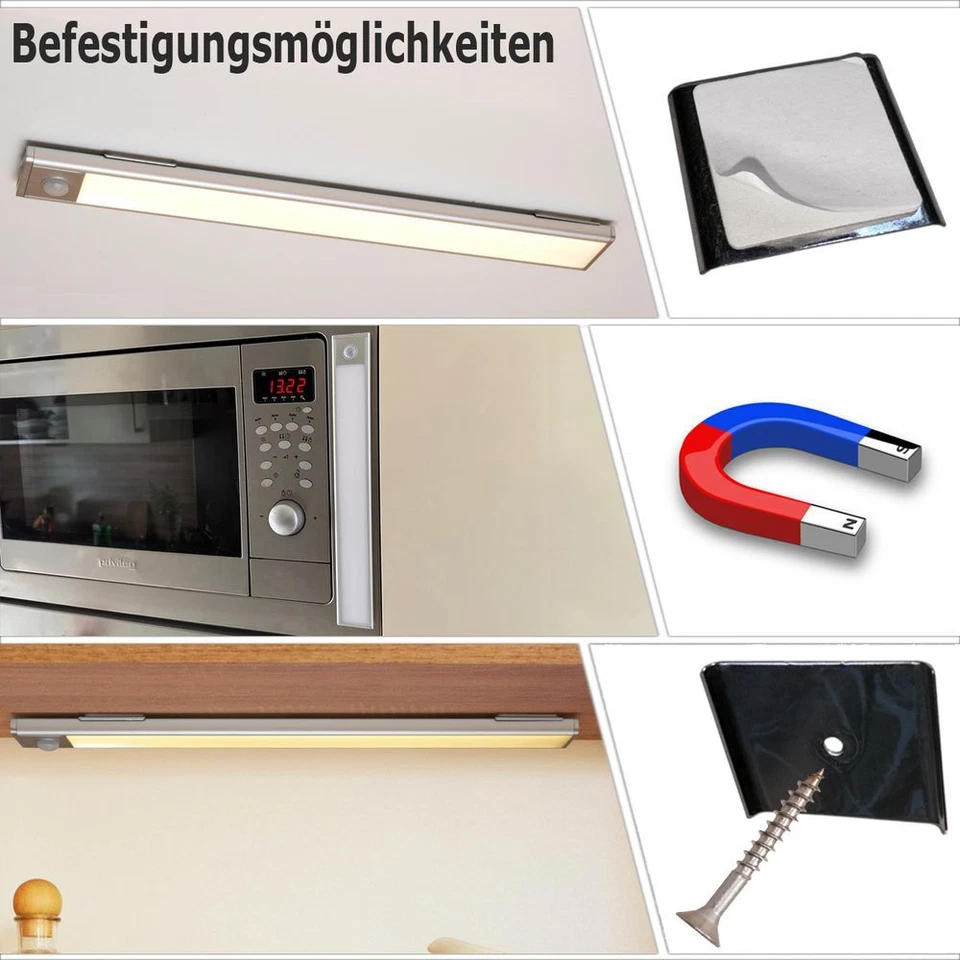 GRUNDIG Sensor Akku Lampe 48 warmweße LED Leuchte Schrankleuchte Unterbauleuchte - Bild 3 von 4