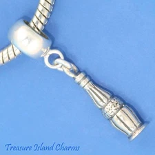Cola Soda Coke Bottle 925 Solid Sterling Silver European Dangle Bead Charm