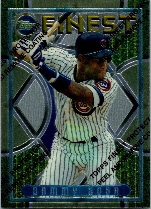 1995 Finest #197 Sammy Sosa Base Card Chicago Cubs White Sox w Coating