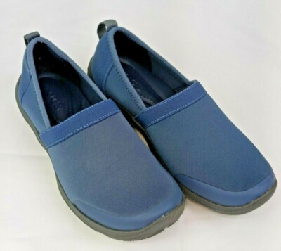 Crocs Blue Duet Busy Day Satya Flat Slip On Casual Shoes Womens Sz 6W 