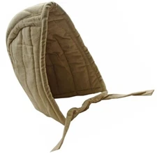 Padded Arming Cap Ties Under Your Chin Cotton Construction One Size Fits Most