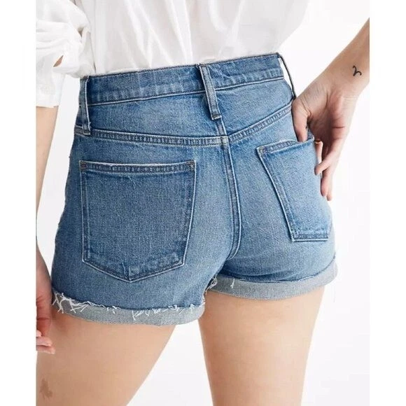 High rise best sale denim shorts madewell