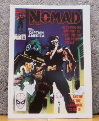 MARVEL COMICS 1ST COVERS TRADING CARD NOMAD - GUEST STARRING CAPTAIN AMERICA '90