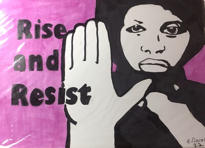 Rise And Resist Pop Art Drawing By Brandy Devoid Original Signed