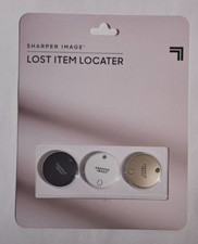 sharper image LOST ITEM LOCATER 3 PACK PAK bluetooth NEW card scuffing