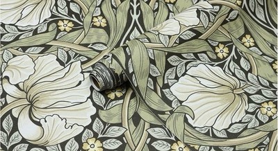 Vintage Floral Wallpaper Peel Stick Botanical Sage Green Yellow William Morris
