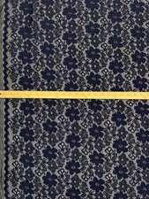 Floral Lace Fabric Special Occasion Black By the Yard