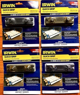 4 Irwin Quick-Grip Bar Clamp Couplers For Irwin Heavy-Duty 600LB Clamps 1964751