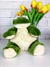 Unipak Fat Green Plush Frog Stuffed Animal 9"