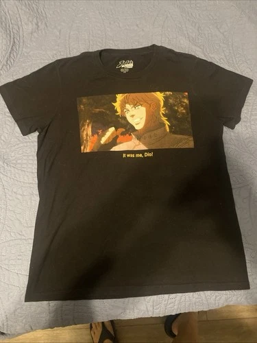 JoJo's Bizarre Adventure Men's  It Was Me Dio Anime Black Graphic T Shirt L - product listing photo