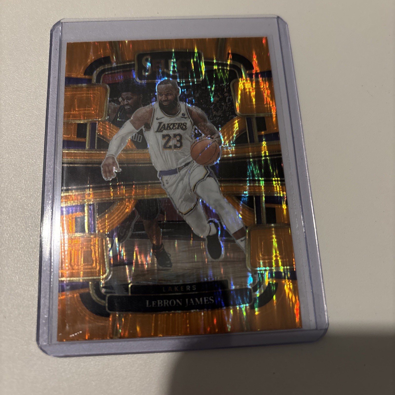 2023-24 Panini Select - Concourse LeBron James #66 Orange Flash Prizm